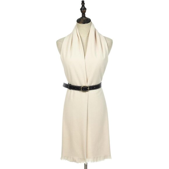 🆕 Women Cream Wedding Evening Dress Pashmina Shawl Winter Foulard Femme Wraps - Picture 3 of 6